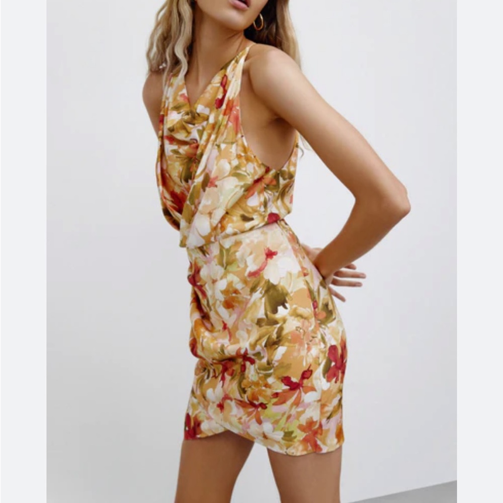 NWT Significant Other Chiara Watercolor Floral Mini Dress | Anthro | Size 10